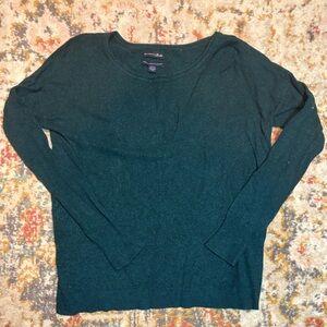 AE ‘Ahh-mazingly Soft’ Lightweight Deep Heathered Teal Knit Top